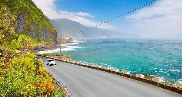 The road from Sao Vicente to Ponta Delgada, Madeira Island, Portugal