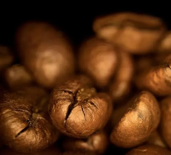 Framed Print : Roasted Coffee Beans - sliding macro shot Framed Print : Roasted Coffee Beans - sliding macro shot