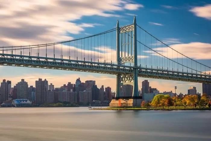 Framed Print : Robert F. Kennedy Bridge in New York City spanning the East River from Randalls Island to Queens Framed Print : Robert F. Kennedy Bridge in New York City spanning the East River from Randalls Island to Queens