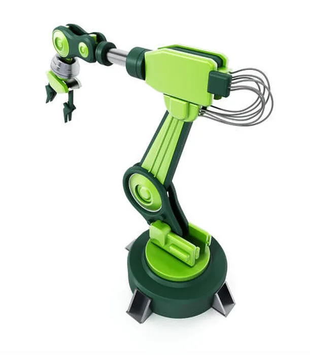 Framed Print : Robotic arm isolated on white background. 3D illustration Framed Print : Robotic arm isolated on white background. 3D illustration