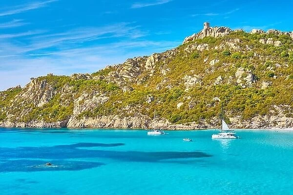 Roccapina Beach, Golfe de Roccapina, South-West Coast, Corsica Island, France