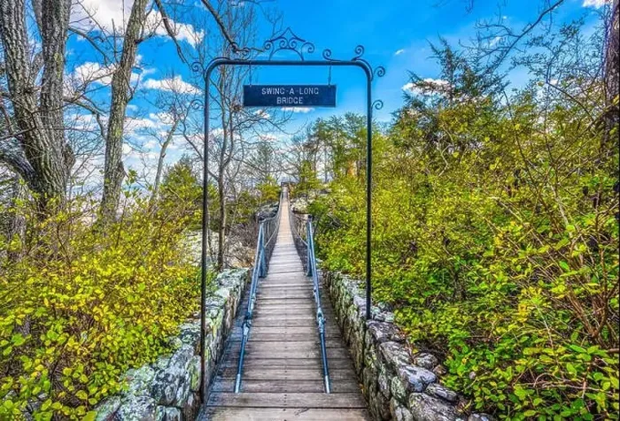 Framed Print : Rock City Gardens Bridge in Chattanooga, Tennessee Framed Print : Rock City Gardens Bridge in Chattanooga, Tennessee