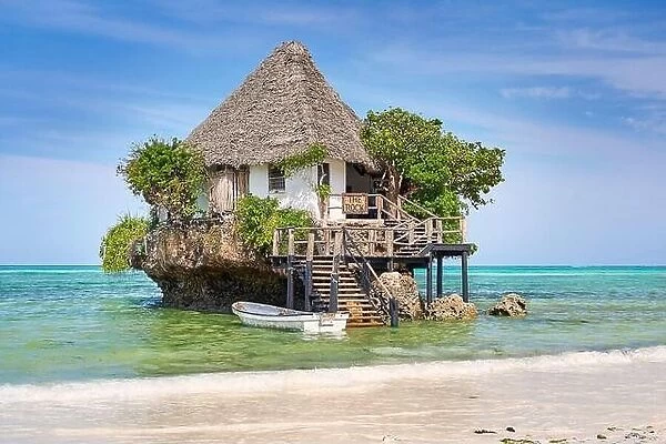 The Rock Restaurant, Pingwe, Michamvi Peninsula, Zanzibar, Tanzania, East Africa