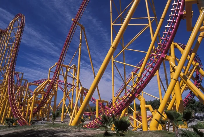 Framed Print : Rollercoaster Six Flags Magic Mountain Los Angeles California United States of America Framed Print : Rollercoaster Six Flags Magic Mountain Los Angeles California United States of America