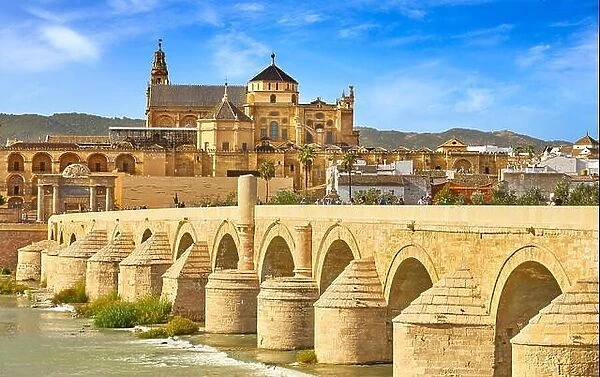 Roman Bridge and Cordoba Mosque, Andalusia, Spain
