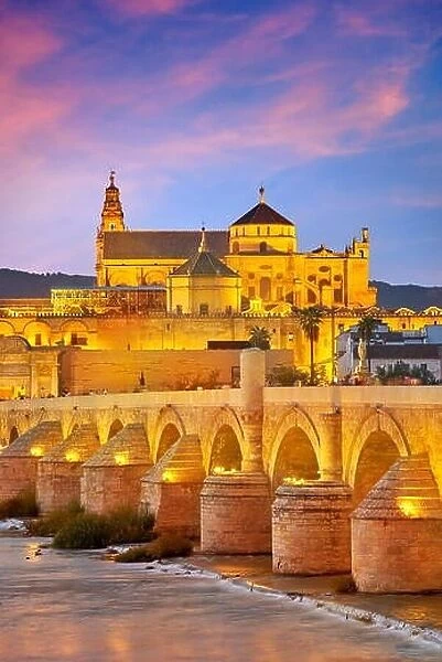 Roman Bridge and Cordoba Mosque, Andalusia, Spain