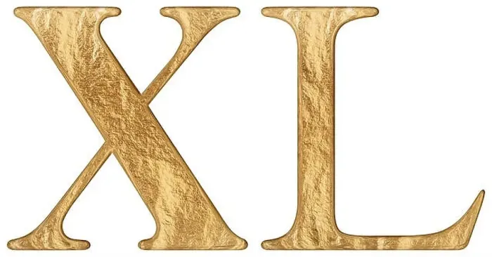 Framed Print : Roman numeral XL, quadraginta, 40, forty, isolated on white background, 3d render Framed Print : Roman numeral XL, quadraginta, 40, forty, isolated on white background, 3d render