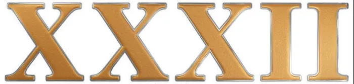 Framed Print : Roman numeral XXXII, duo et triginta, 32, thirty two, isolated on white background, 3d render Framed Print : Roman numeral XXXII, duo et triginta, 32, thirty two, isolated on white background, 3d render