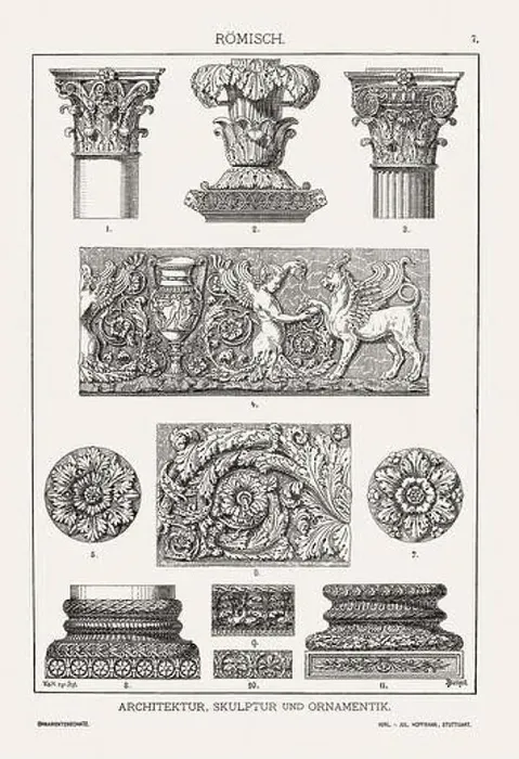Framed Print : Roman Ornamentation from Antiquity Framed Print : Roman Ornamentation from Antiquity