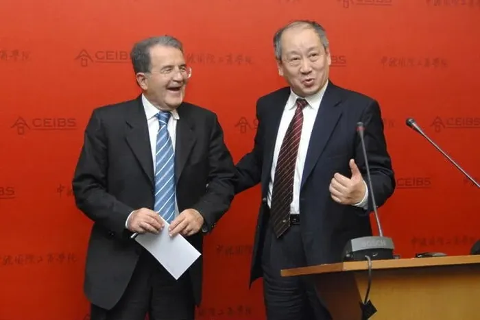 Framed Print : Romano Prodi, left, former European Commission President and former Italian Prime Minister Framed Print : Romano Prodi, left, former European Commission President and former Italian Prime Minister