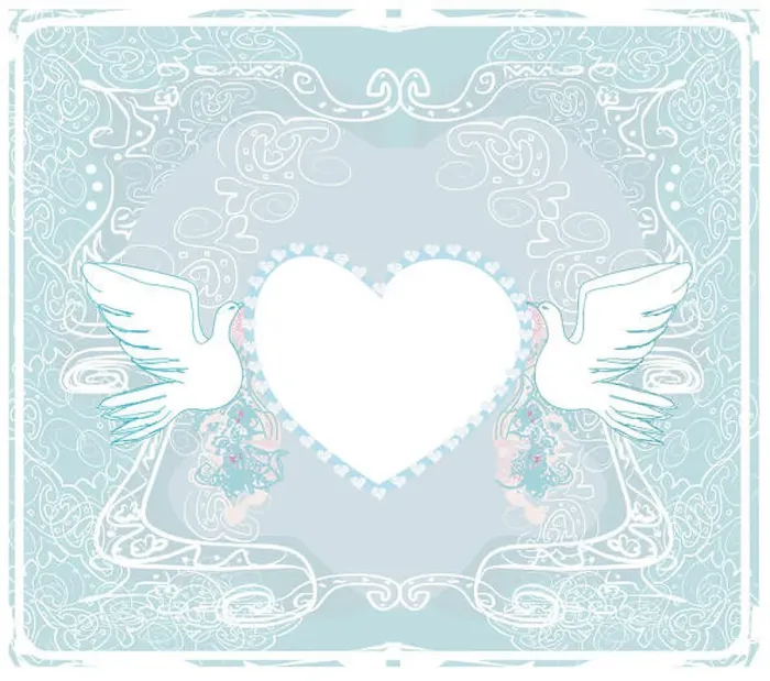Framed Print : romantic card with love birds - Wedding Invitation Framed Print : romantic card with love birds - Wedding Invitation