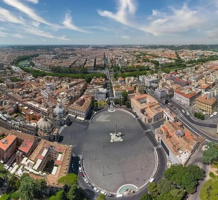 Framed Print : Rome cityscape aerial panorama of many buildings with orange roofs from above. Beautiful Italy city landscape Framed Print : Rome cityscape aerial panorama of many buildings with orange roofs from above. Beautiful Italy city landscape