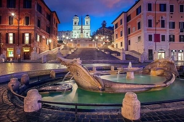 Rome. Cityscape image of Spanish Steps in Rome, Italy during sunrise