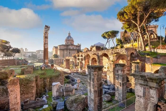 Framed Print : Rome, Italy at the Foro di Cesare in the morning Framed Print : Rome, Italy at the Foro di Cesare in the morning