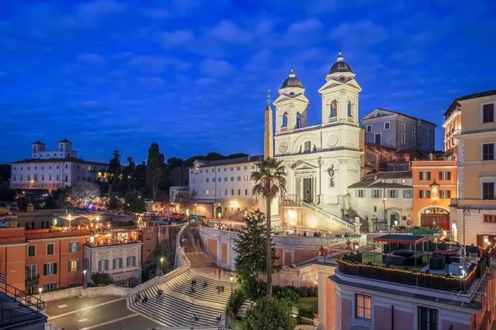 Framed Print : Rome, Italy at the Spanish Steps at dawn Framed Print : Rome, Italy at the Spanish Steps at dawn