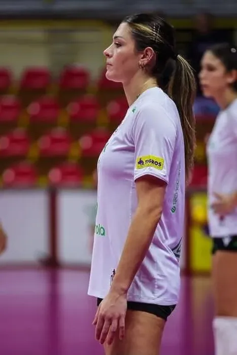 Framed Print : Rosamaria Montibeller #7 of UYBA Unet E-Work Busto Arsizio looks on during the Trofeo Mimmo Fusco 2022 at E-Work Arena Framed Print : Rosamaria Montibeller #7 of UYBA Unet E-Work Busto Arsizio looks on during the Trofeo Mimmo Fusco 2022 at E-Work Arena