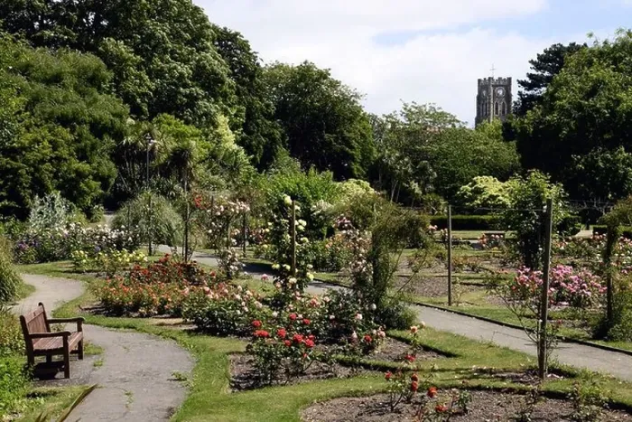 Framed Print : Rose garden area of Kingsnorth Gardens Folkestone Framed Print : Rose garden area of Kingsnorth Gardens Folkestone