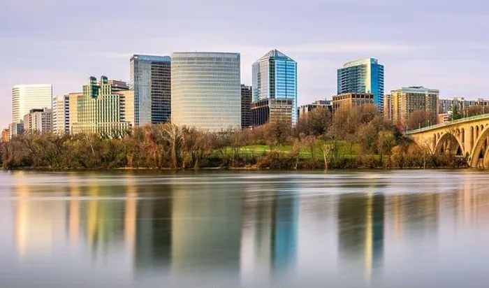 Framed Print : Rosslyn, Arlington, Virginia, USA skyline on the Potomac River Framed Print : Rosslyn, Arlington, Virginia, USA skyline on the Potomac River