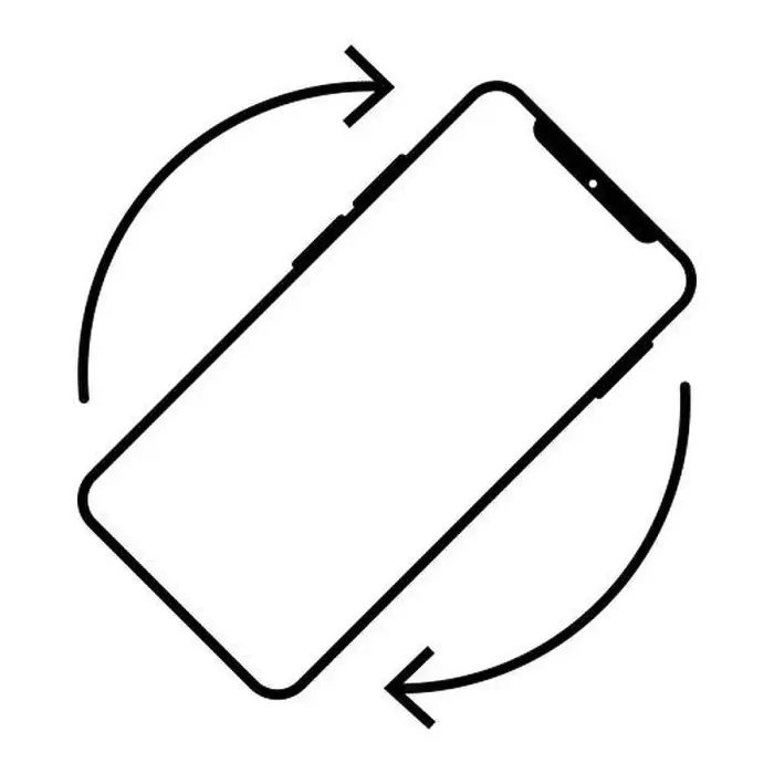 Framed Print : Rotate Phone Icon. Vector illustration, EPS10
