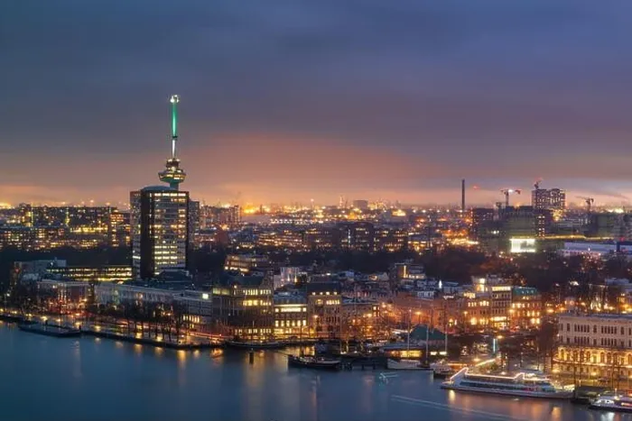 Framed Print : Rotterdam, Netherlands cityscape on the Nieuwe Maas River at night Framed Print : Rotterdam, Netherlands cityscape on the Nieuwe Maas River at night