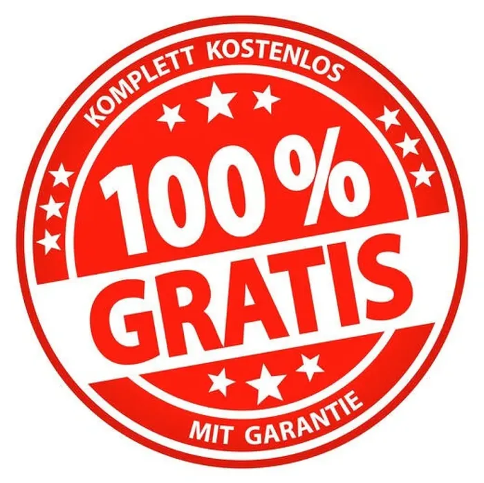 Framed Print : round business button - 100% gratis (german) Framed Print : round business button - 100% gratis (german)