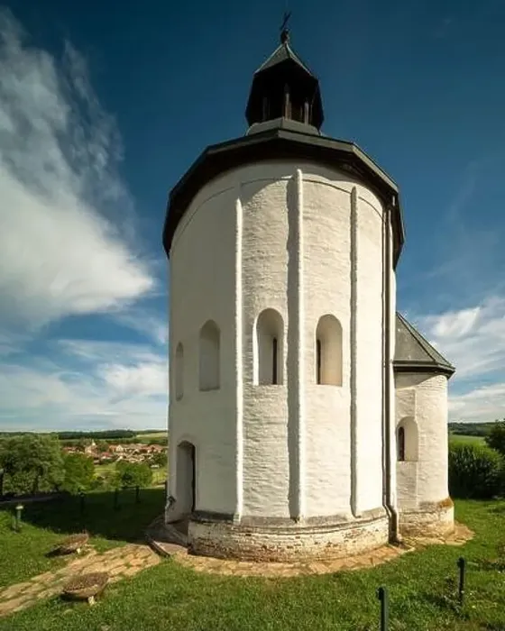 Framed Print : Round church from Arpad ages and churchyard in Kallosd, Hungary Framed Print : Round church from Arpad ages and churchyard in Kallosd, Hungary