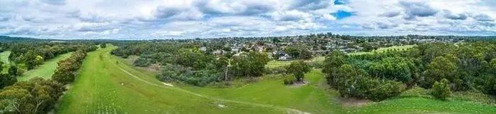 Framed Print : Rowville reserve and residential area in Melbourne, Australia - wide aerial panorama Framed Print : Rowville reserve and residential area in Melbourne, Australia - wide aerial panorama