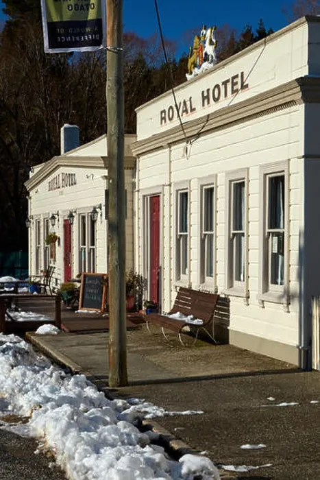 Framed Print : Royal Hotel (1878) in winter, Naseby, Maniototo, Central Otago, South Island, New Zealand Framed Print : Royal Hotel (1878) in winter, Naseby, Maniototo, Central Otago, South Island, New Zealand
