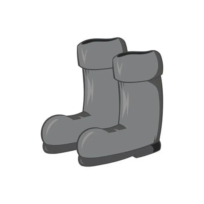 Framed Print : Rubber boots icon, black monochrome style