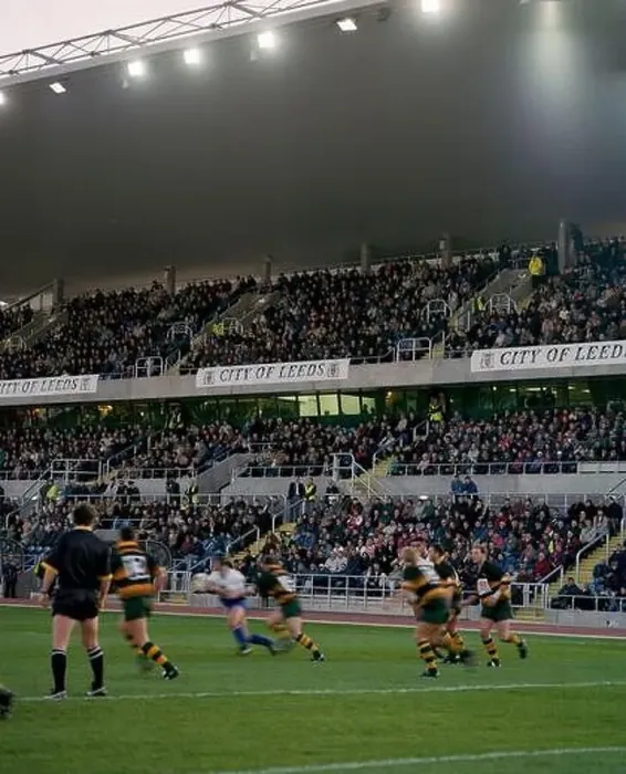 Framed Print : Rugby league game, Hunslet RLFC, at the opening of South Leeds stadium, west Yorkshire, northern England, UK Framed Print : Rugby league game, Hunslet RLFC, at the opening of South Leeds stadium, west Yorkshire, northern England, UK