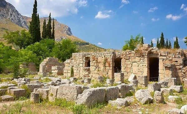 Ruins of the ancient city of Corinth, Greece