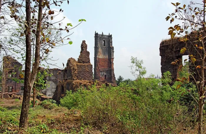 Framed Print : Ruins of belfry of the Church of St Augustine and monastery in Old Goa Framed Print : Ruins of belfry of the Church of St Augustine and monastery in Old Goa