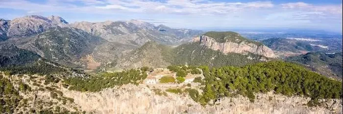 Framed Print : Ruins of castle Castell Alaro on Mallorca mountain landscape scenery travel traveling holidays vacation aerial photo Framed Print : Ruins of castle Castell Alaro on Mallorca mountain landscape scenery travel traveling holidays vacation aerial photo