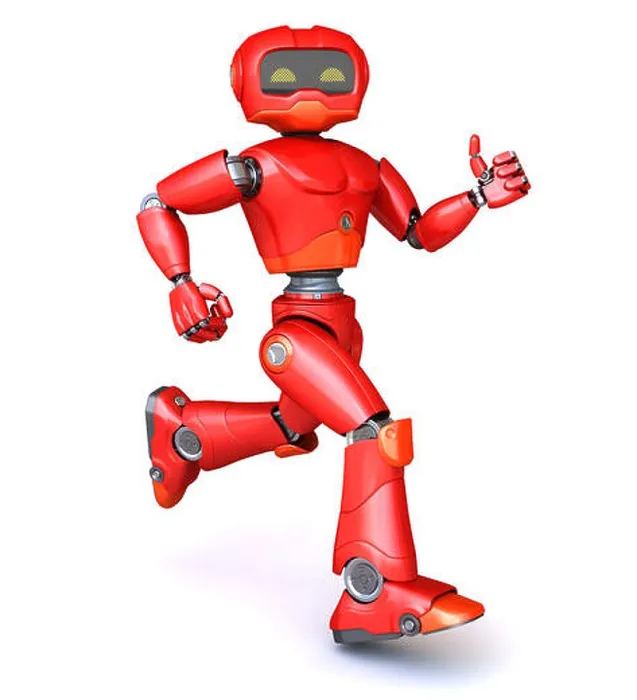 Framed Print : Running red robot Framed Print : Running red robot