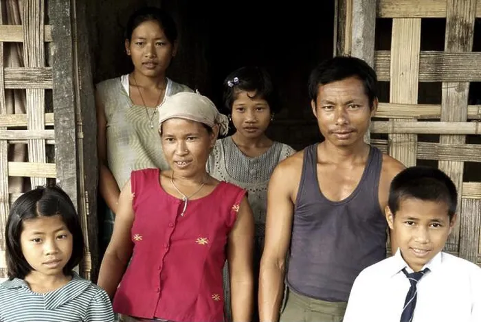 Framed Print : Rural family, Chakma tribal, Arunachal Pradesh, India, Asia Framed Print : Rural family, Chakma tribal, Arunachal Pradesh, India, Asia