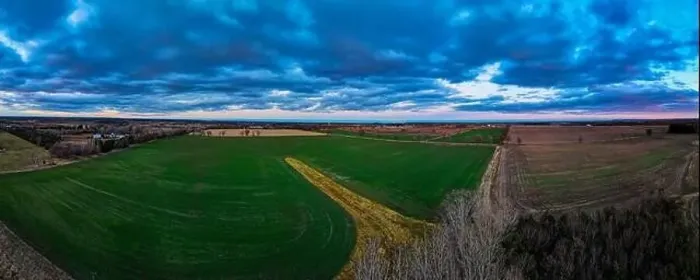 Framed Print : Rural wisconsin farmland from above with panoramic view Framed Print : Rural wisconsin farmland from above with panoramic view