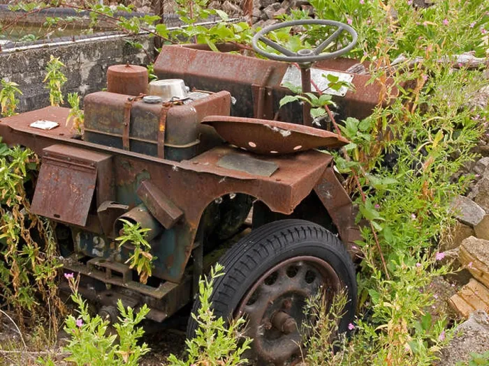 Framed Print : rusty old dumper truck abandoned surrounded by weeds Framed Print : rusty old dumper truck abandoned surrounded by weeds