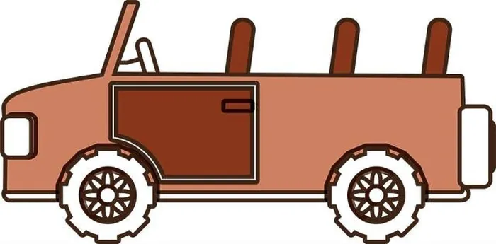 Framed Print : safari vehicle vector illustration Framed Print : safari vehicle vector illustration