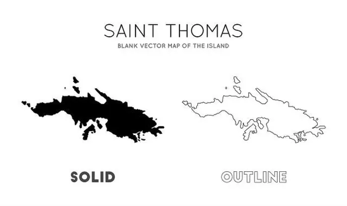 Framed Print : Saint Thomas map. Blank vector map of the Island. Borders of Saint Thomas for your infographic. Vector illustration Framed Print : Saint Thomas map. Blank vector map of the Island. Borders of Saint Thomas for your infographic. Vector illustration