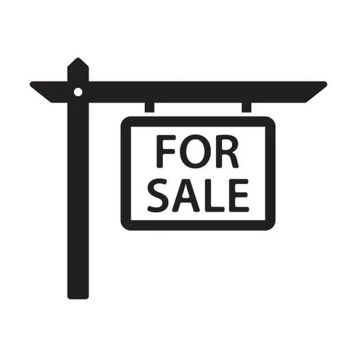Framed Print : For sale house sign icon vector for graphic design, logo, website, social media, mobile app, UI illustration
