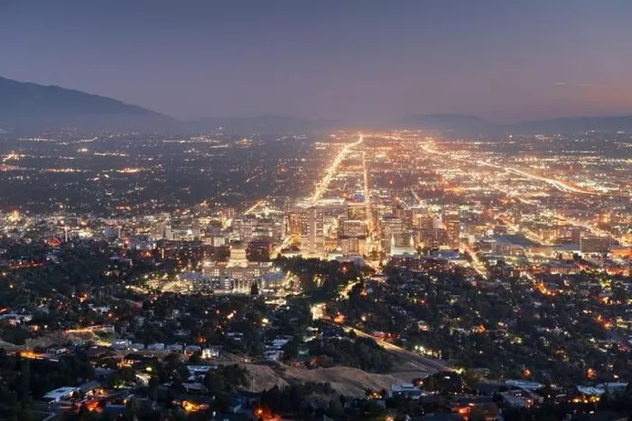 Framed Print : Salt Lake City, Utah, USA downtown city skyline at dusk Framed Print : Salt Lake City, Utah, USA downtown city skyline at dusk