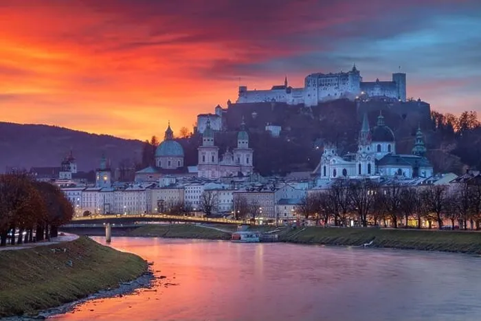 Framed Print : Salzburg, Austria. Cityscape image of the Salzburg, Austria with Salzburg Cathedral during beautiful autumn sunrise Framed Print : Salzburg, Austria. Cityscape image of the Salzburg, Austria with Salzburg Cathedral during beautiful autumn sunrise