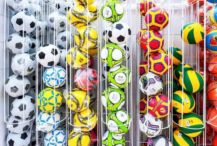 Framed Print : Samara, Russia - May 20, 2023: Balls for different sports