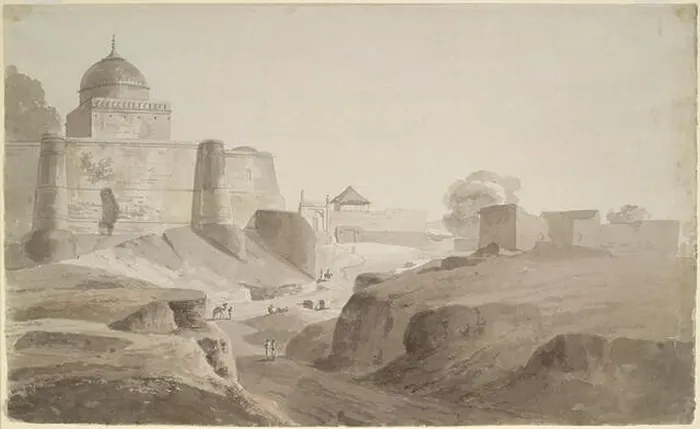 Framed Print : Sambhal Jama Masjid wash drawing Framed Print : Sambhal Jama Masjid wash drawing