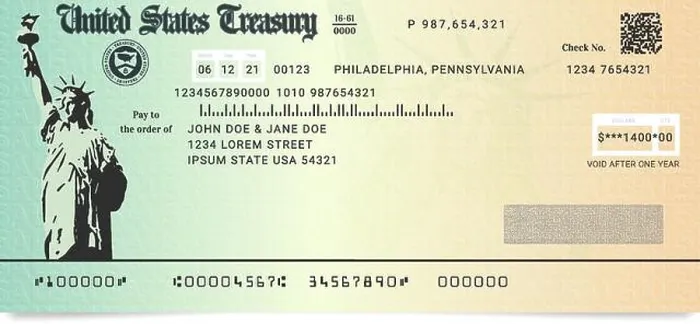 Framed Print : Sample of the fake US Stimulus Check Framed Print : Sample of the fake US Stimulus Check