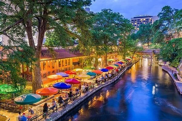 San Antonio, Texas, USA cityscape at the River Walk
