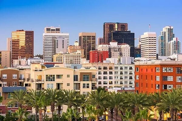 San Diego, California, USA downtown city skyline