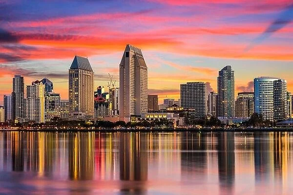 San Diego, California, USA downtown skyline