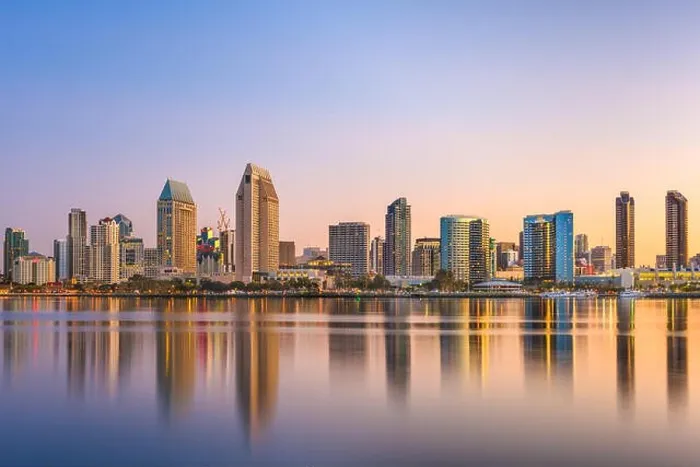 Framed Print : San Diego, California, USA downtown skyline at the Embarcadero Framed Print : San Diego, California, USA downtown skyline at the Embarcadero