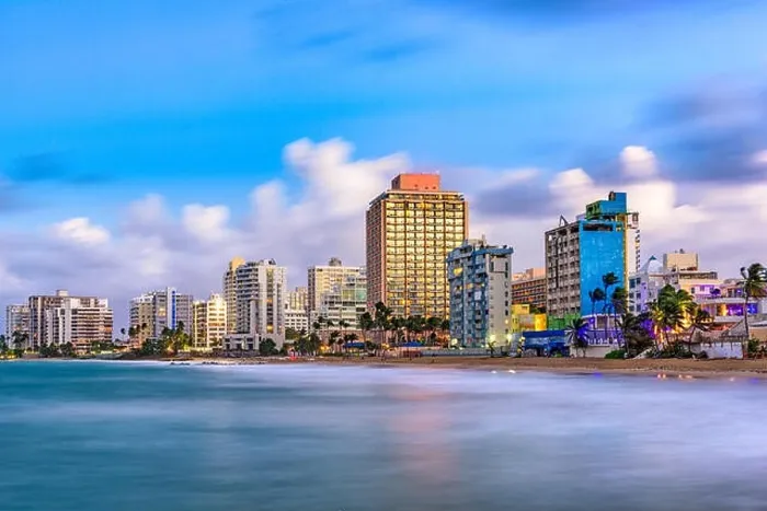 Framed Print : San Juan, Puerto Rico resort skyline on Condado Beach